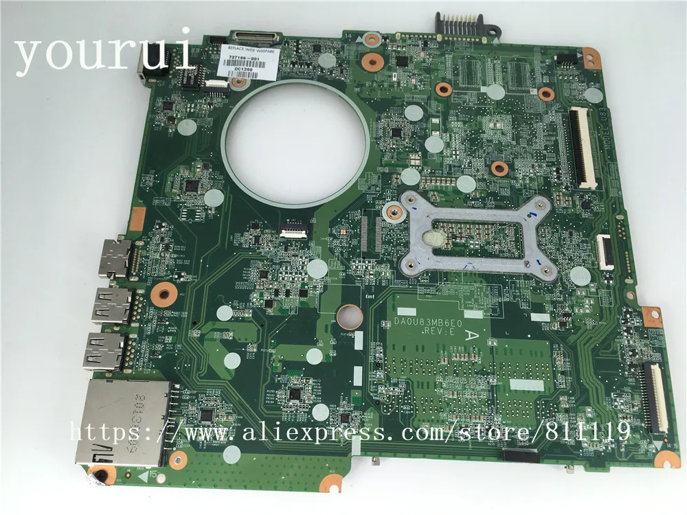732086-001 732086-501 Free Shipping For HP Pavilion 15-N Series Laptop Motherboard DA0U83MB6E0 I5-4200U DDR3 100% Tested | Компьютеры и
