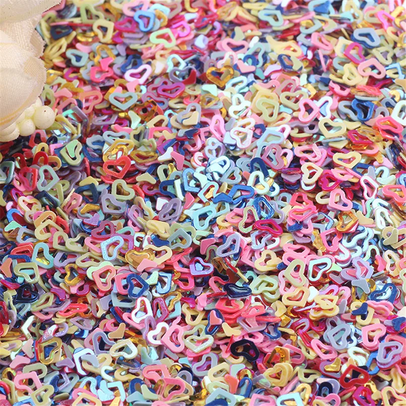 Красочные сердца блёстки 20 г конфетти пайетками DIY Швейные аксессуары для ногтей