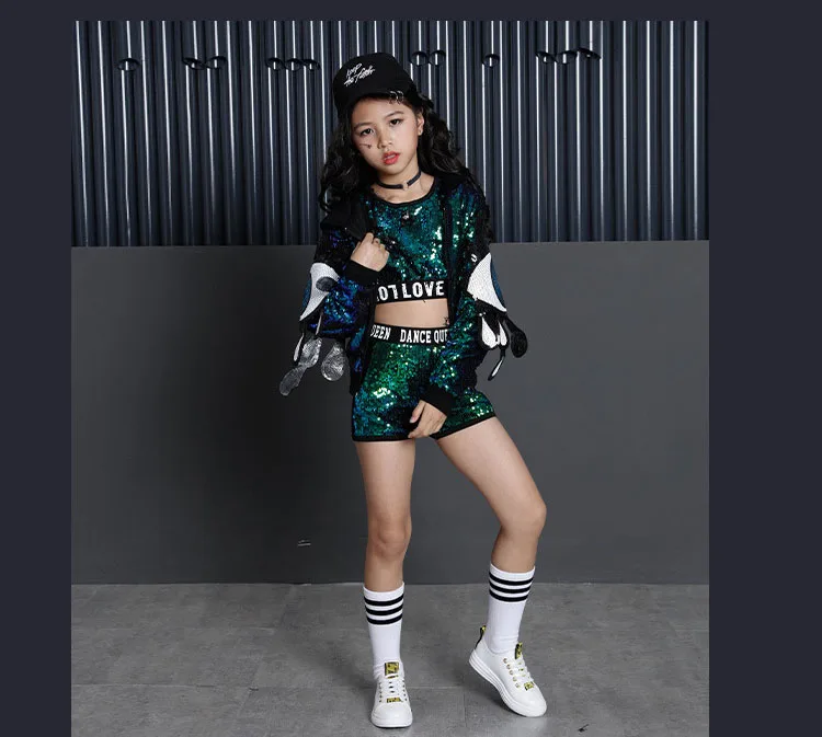 Комплект одежды из 3 предметов для девочек-подростков с блестящими блестками