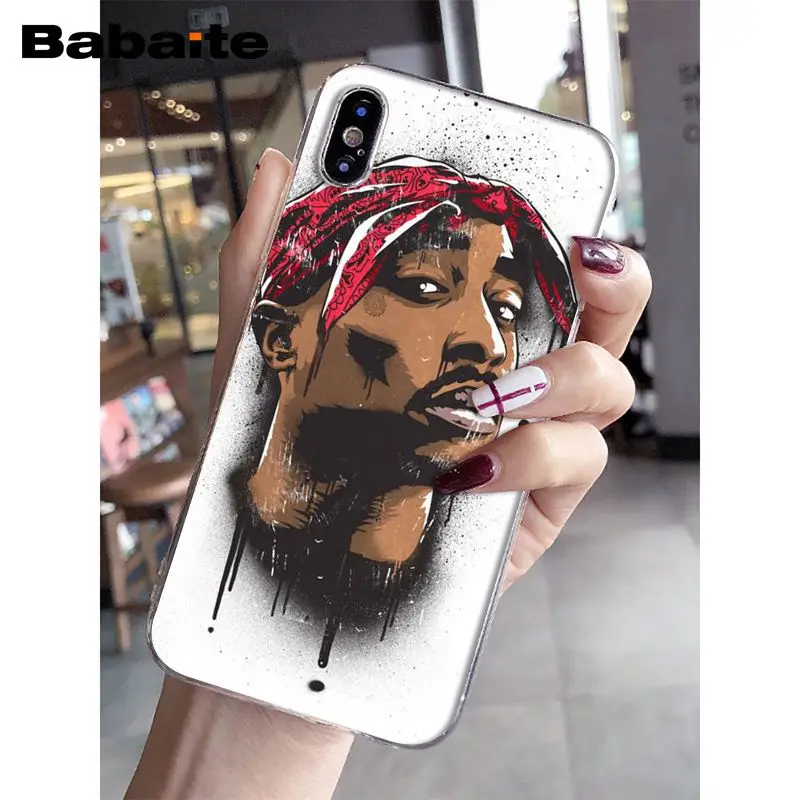 Babaite 2Pac для телефона с изображением Тупака Амару Шакура Makaveli Дизайн Тонкий чехол