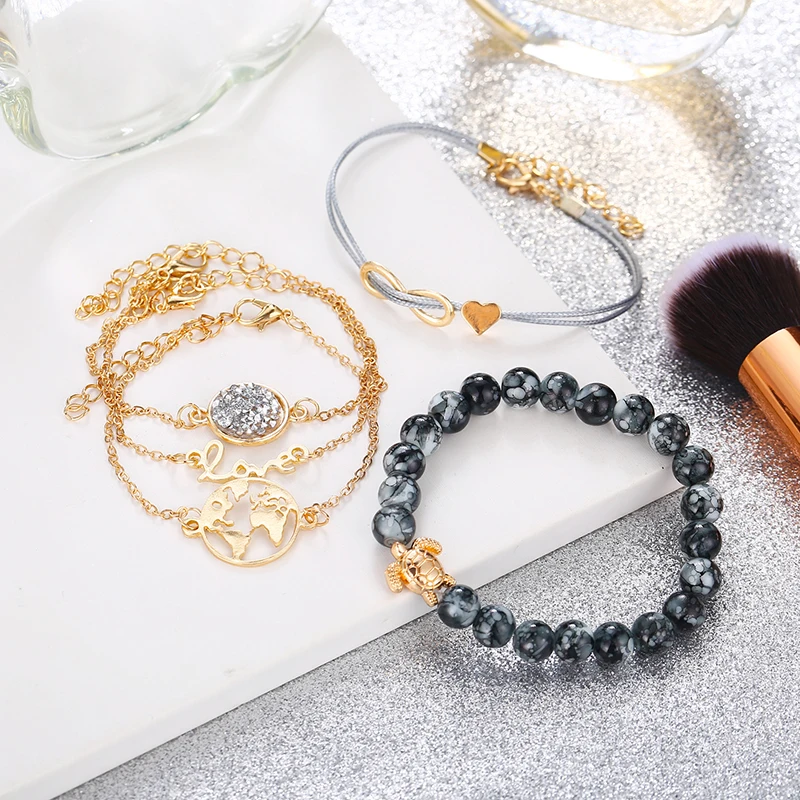5 шт. женский браслет с подвеской в виде черепахи | Украшения и аксессуары