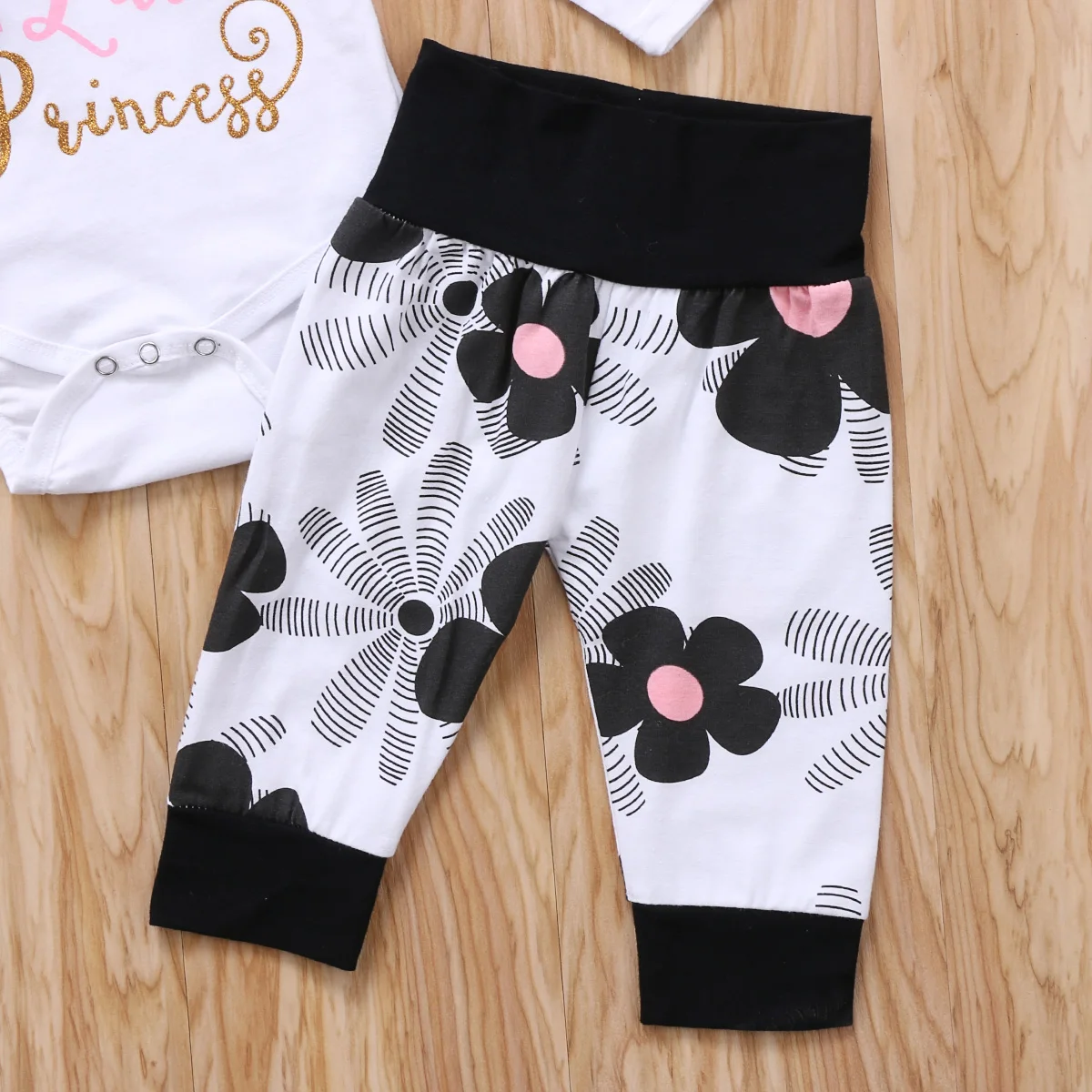 2018 Brand New 0-24M Newborn Infant Baby Girl Boys Spring Clothes Set 4PCS Long Sleeve Rrincess Romper Floral Pants Headband Hat | Детская