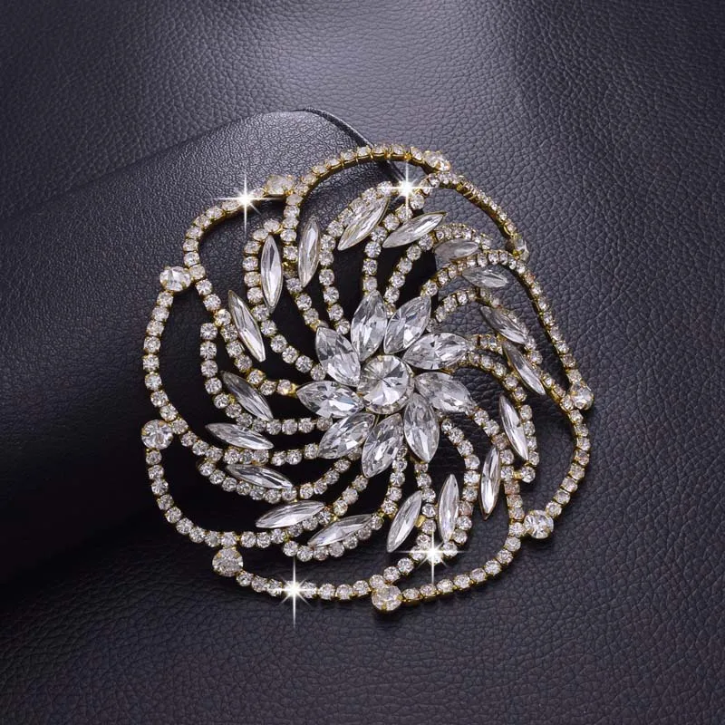 DIY 2 шт Изысканный Прозрачный Стекло Стразы патчи аппликация отделка золото