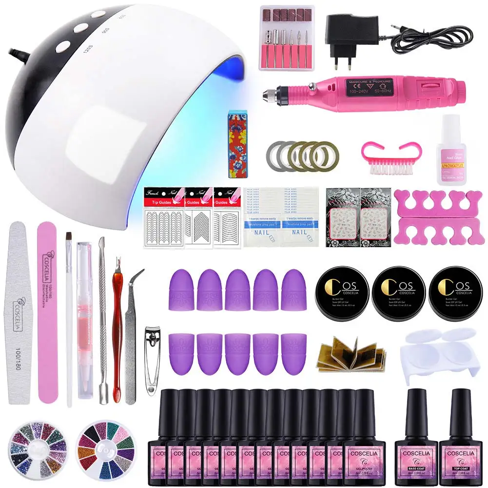 Choose 12 colors 24W УФ-лампы 6/10/12 Цвет био-Гели Soak Off Гель для ногтей лаки для ногтей комплект гель-лаков для ногтей маникюрный набор для маникюра ручка комплект - Цвет: Choose 12 colors