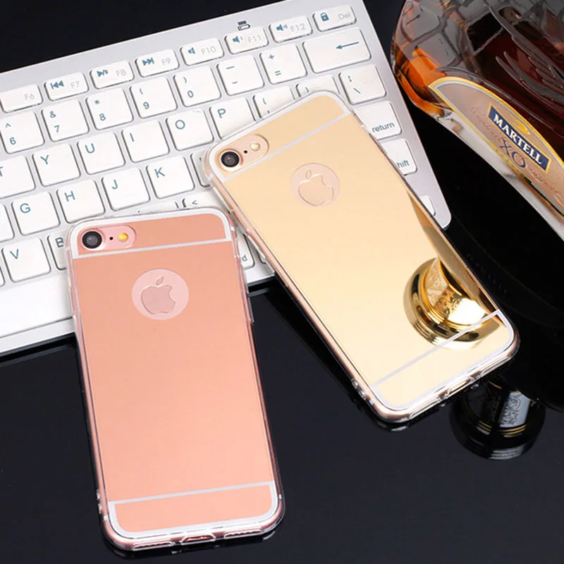 Роскошный зеркальный силиконовый мягкий чехол из ТПУ для Iphone 5 5s 7 8 6 6s Plus X XR XS Max