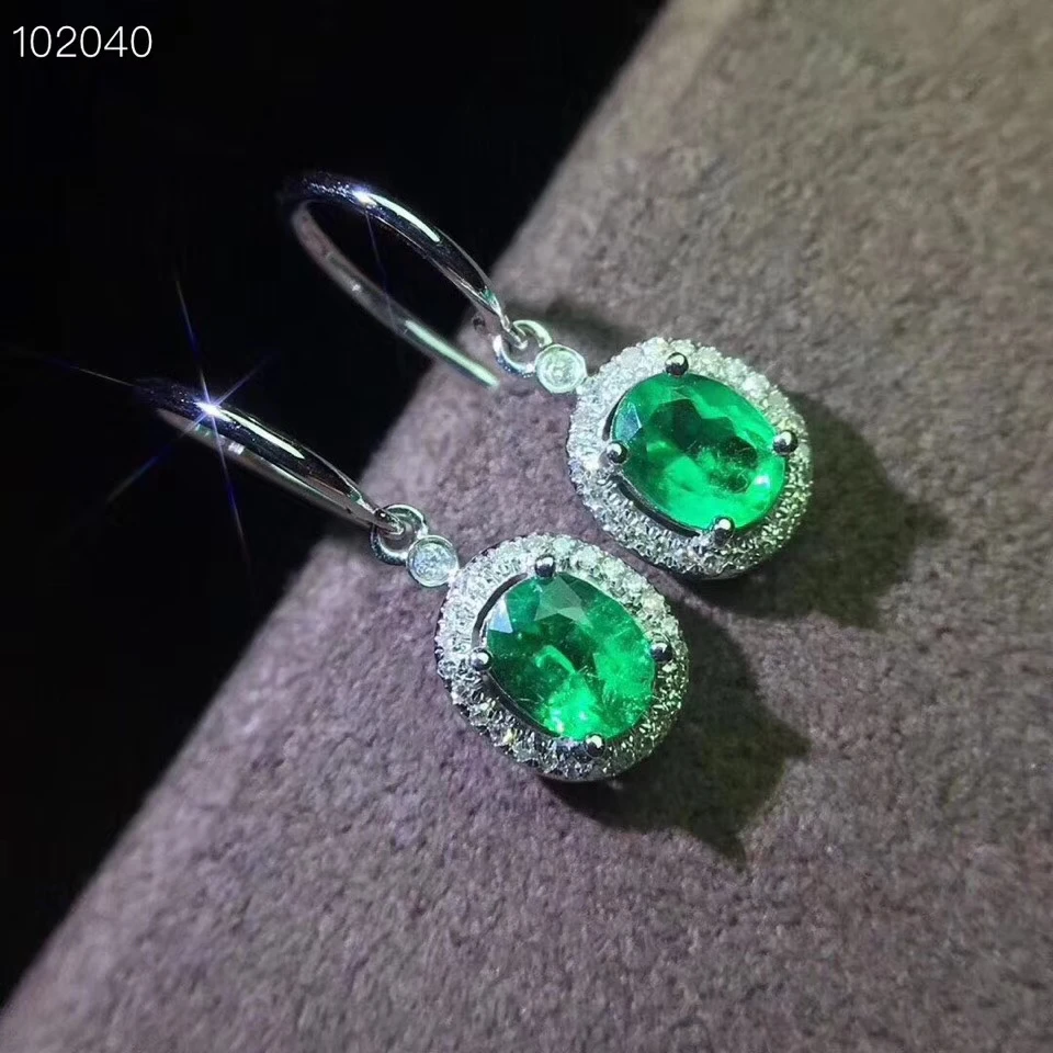 Серьги-капли с натуральным зеленым изумрудом, серебро 925 пробы, серьги с натуральным драгоценным камнем для женщин, индивидуальные квадратные серьги для женщин, вечерние ювелирные изделия в подарок