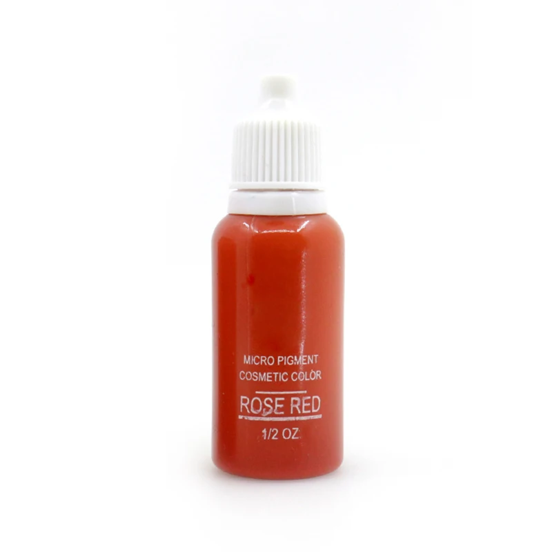 rose red 23 Цвета s микроблейдинг Перманентный макияж Пигмент стойкость цвета Профессиональный бровей микро тату набор чернил перманентные пигменты губ - Цвет: rose red