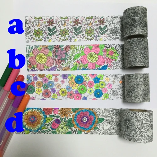 

Beautiful one color 50mm*5m masking washi tape/Line of Flower masking washi tape