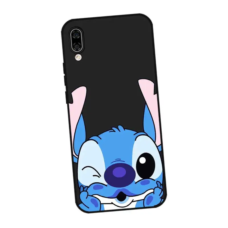 N418 Stitch Black Silicone Case Cover For Huawei Honor 6A 6C 6X 7C 7X 8 Lite Pro |