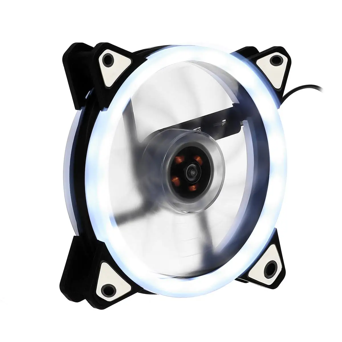 

120mm PC Computer Case Fan Cooler Cooling Heatsink Silent 4 Color Light Ring For Aurora Cooling Fan Radiator 3pin 4pin Connector
