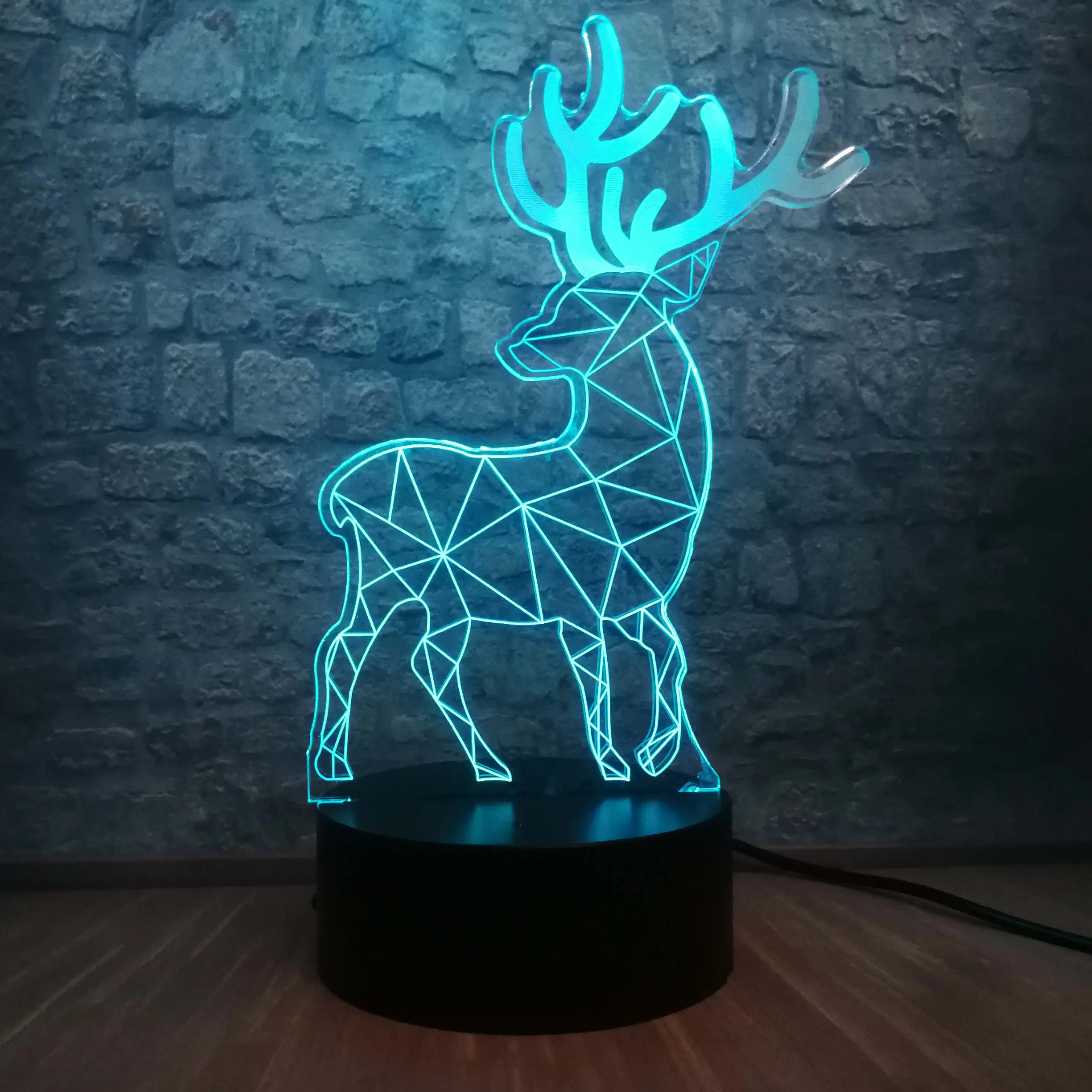 Новинка 2019 дропшиппинг Рождественский Санта Клаус олень 3D USB светодиодный