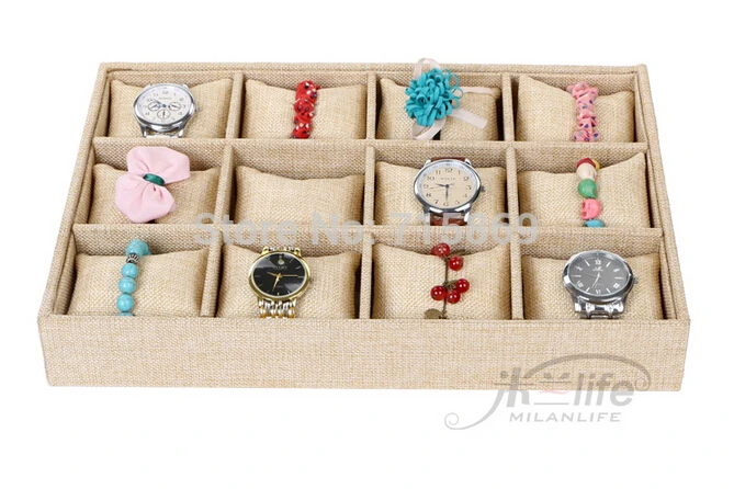 Бесплатная доставка 1 шт Бежевый Льняной браслет ювелирные изделия Дисплей