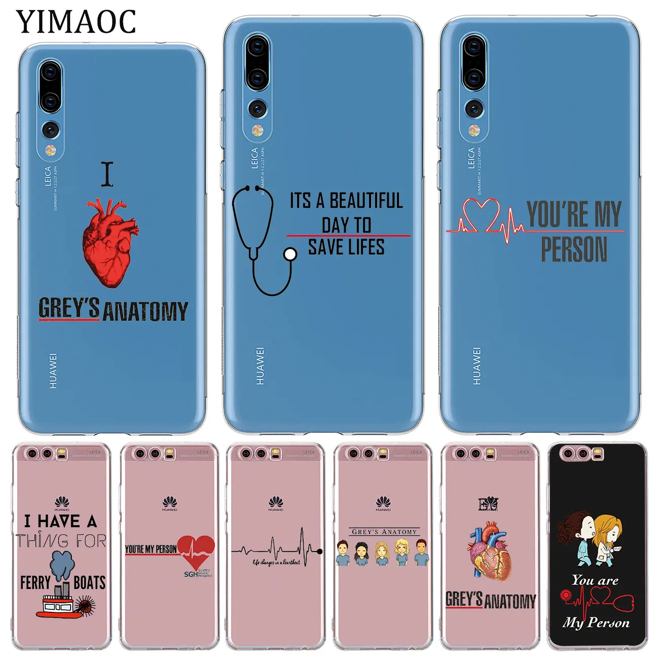 Мягкий силиконовый чехол YIMAOC серого цвета для телефона Huawei P30 P20 Pro P10 P8 P9 Lite 2017 2016