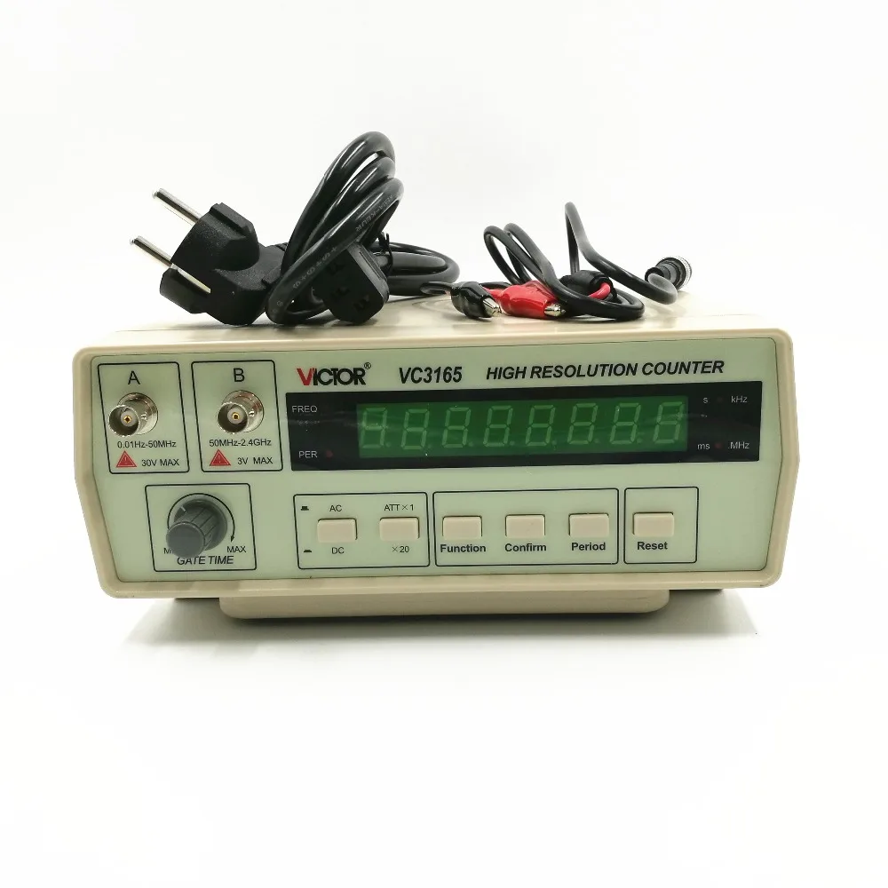 Виктор VC3165 точность счетчик частоты метр Цифровой Частотомер 0 01 Гц 2 4 ГГц Вход