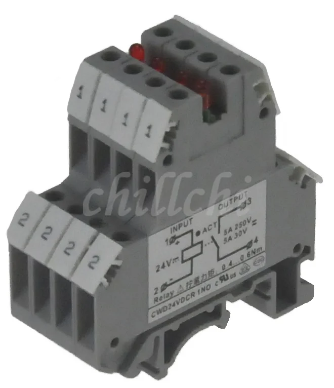 Ультратонкое реле вход 24 в 1 группа нормально открытых выходов установка