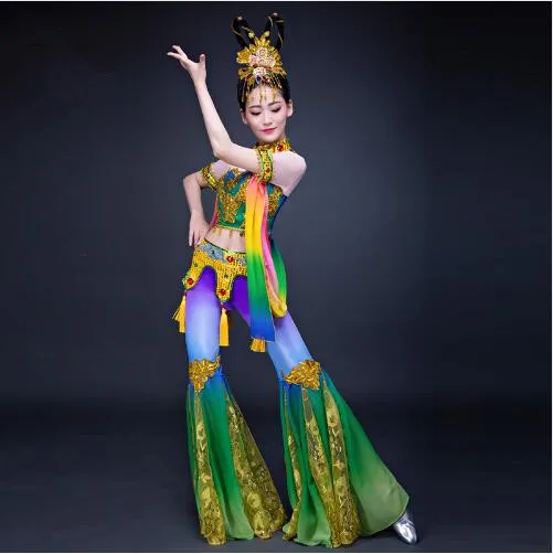 (0177) Китайские классические лунные легенды Dunhuang летающие танцевальные костюмы