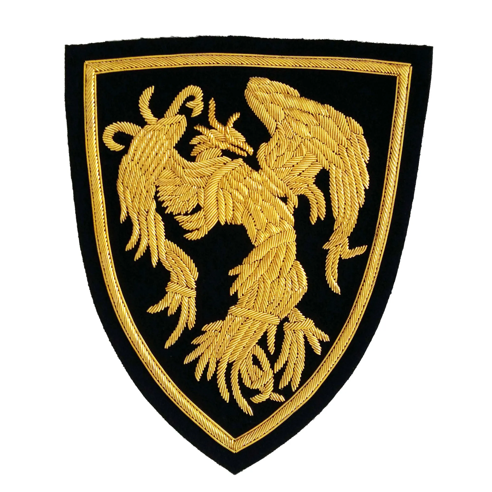 Handmade bullion wire embroidery/Goldwork badge Extra Large Size Golden phoenix~~~~ | Дом и сад