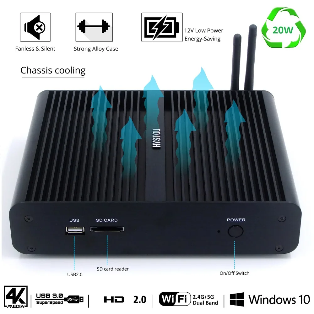 Платформа Intel nuc Core i7 7500U (DDR4) настольных игр игровой компьютер безвентиляторный