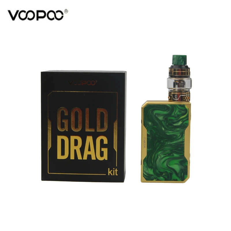 Оригинал Voopoo Drag 157 Вт Комплект золото коробка мод 5 мл Uforce Танк ген. Вентилятор