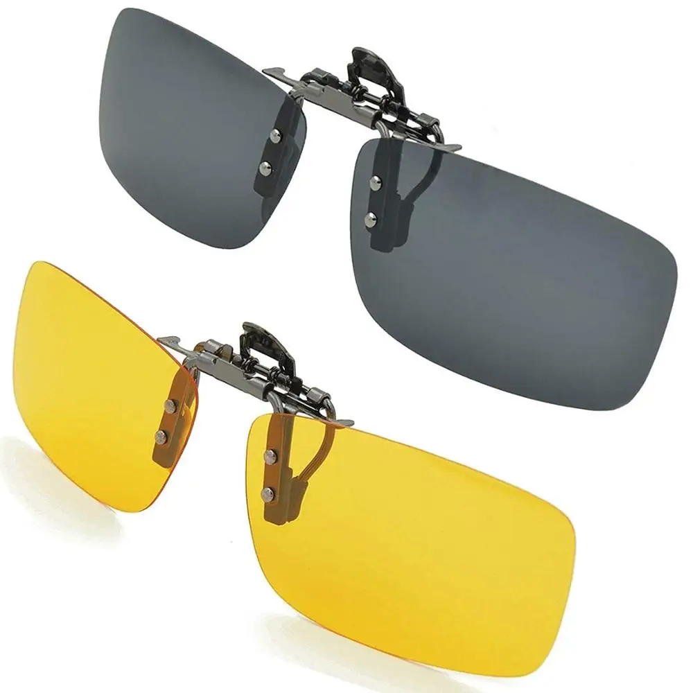 

Drop shipping Flip Up Wholesales Clip-on Sunglasses Unisex Polarized Frameless Lens