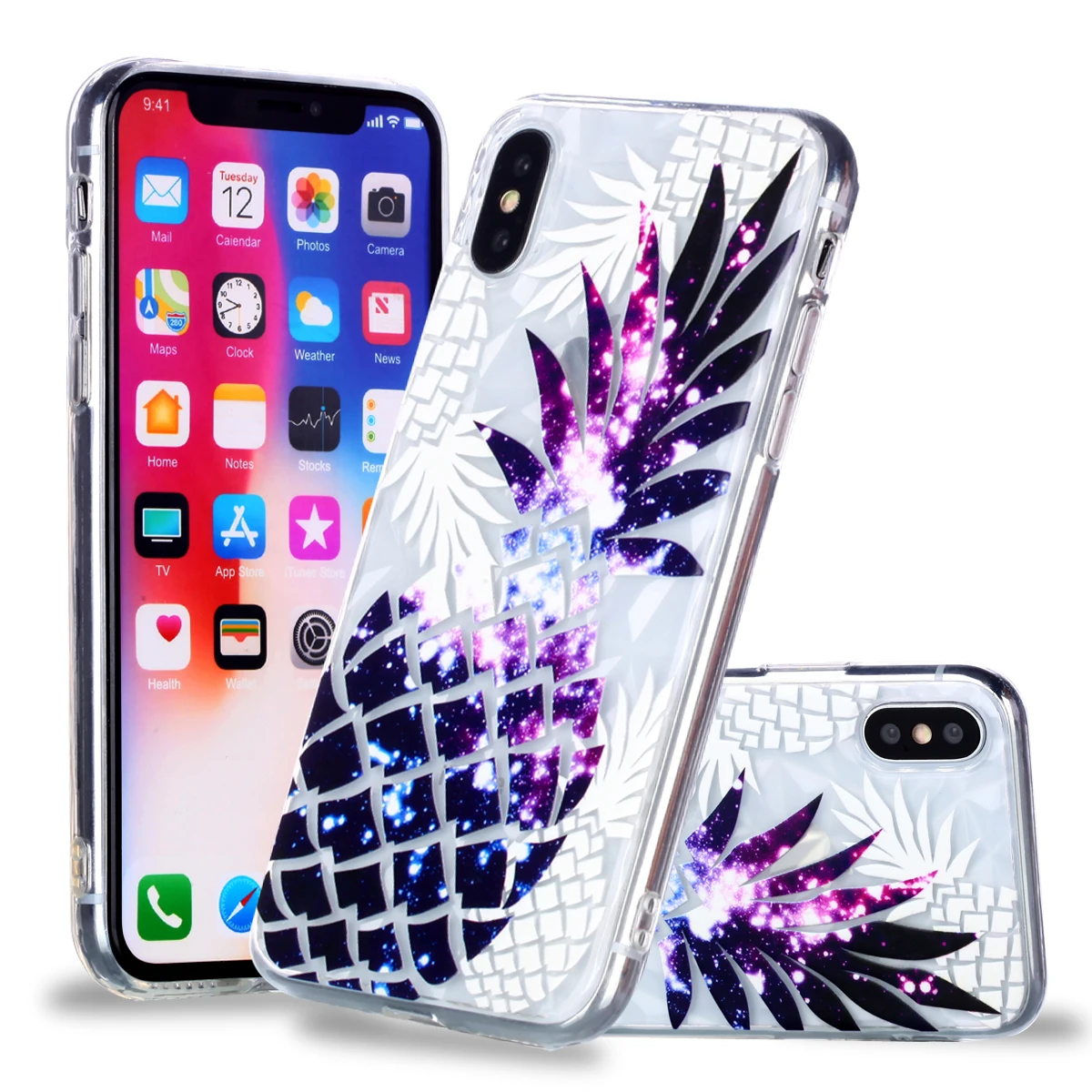 Fundas For iPhone X 8 7 Plus 6 S Phone Case Colorful Soft TPU Carcasas Back Cover New Design 2018 XS |