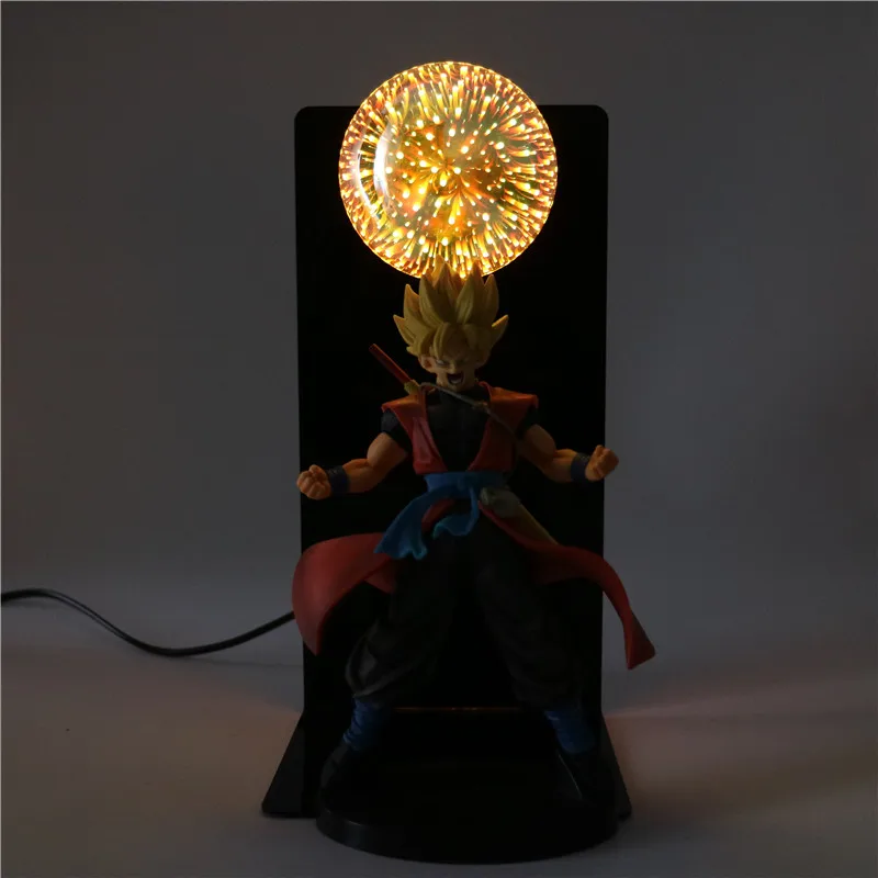Аниме модель настольная лампа Dragon Ball Z лампы Детские куклы светодиодный для детей Спальня ночник фигурки детей игрушки декор свет - Испускаемый цвет: Зеленый