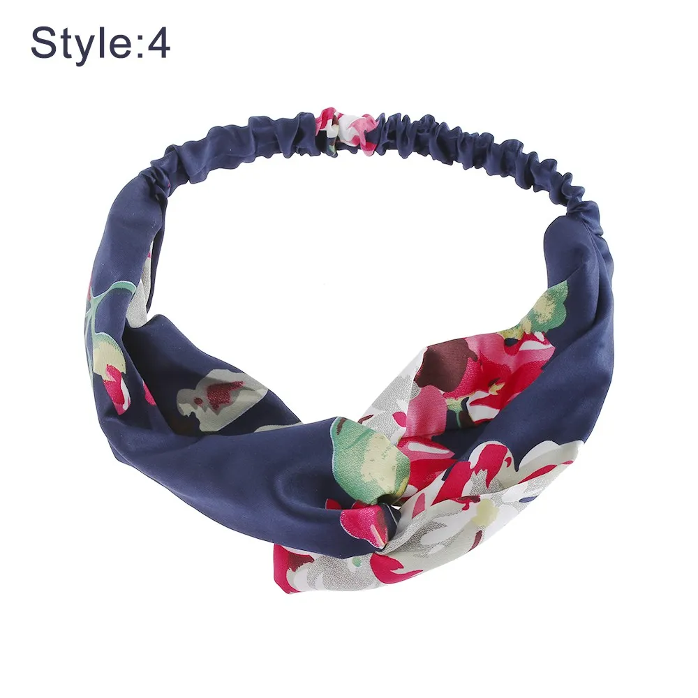 Style E-4 Модные богемные повязки на голову с принтом для женщин, эластичная чалма, повязка на голову для девочек, головные уборы, аксессуары для волос, элегантная повязка на голову - Цвет: Style E-4