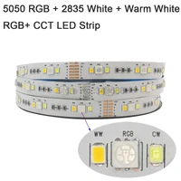 5m dc12v 24v rgbcct led strip light 5050 rgb 2835 cool white warm white smd ip20 ip65 ip67 waterproof rgbcct stripe
