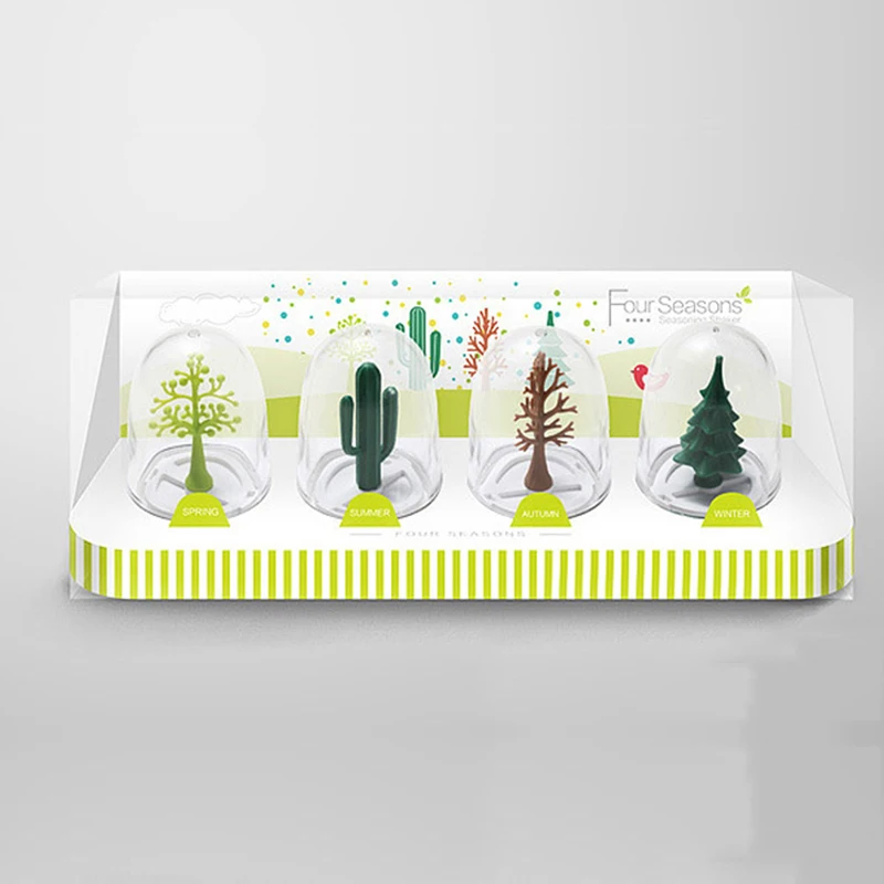 4 шт. креативная емкость для приправ солонка Всесезонная банка специй и растений