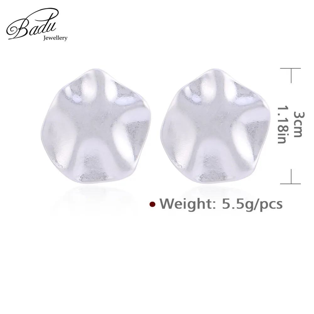 

Badu Irregular Shape Metal Stud Earrings Women Punk Fashion Jewelry Korean Style Twisted Starfish Christmas Earring Gifts