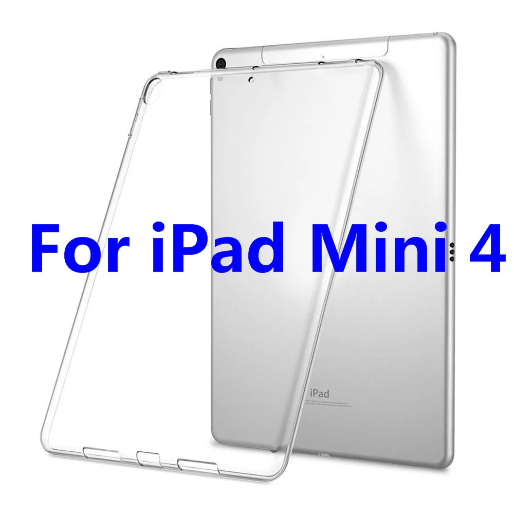 For iPad Mini 4 Для Apple iPad Mini 1 2 3 4 чехол TPU Мягкий Прозрачный бампер чехол для iPad Mini 7," ультра тонкий прозрачный силиконовый чехол A1550 - Цвет: For iPad Mini 4