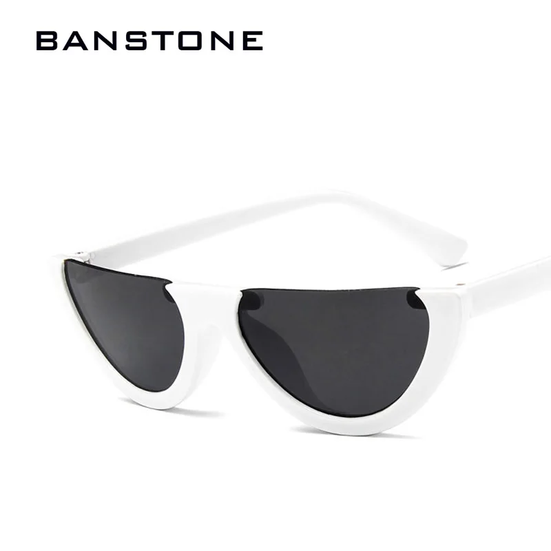 Женские винтажные полуоправы BANSTONE маленькие черные белые красные цветные