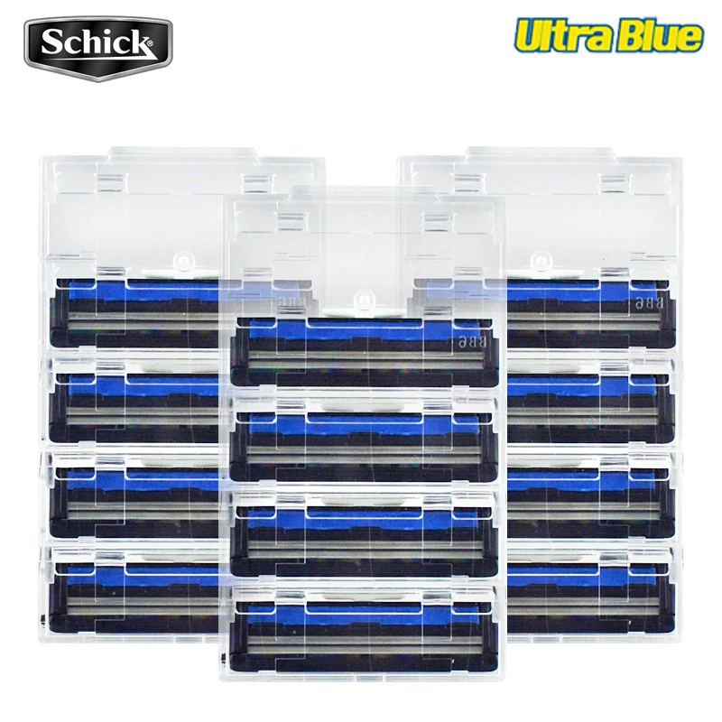 12 лезвий/партия оригинальные Сменные бритвенные станки Schick Ultra Blue|replacement razor|blade