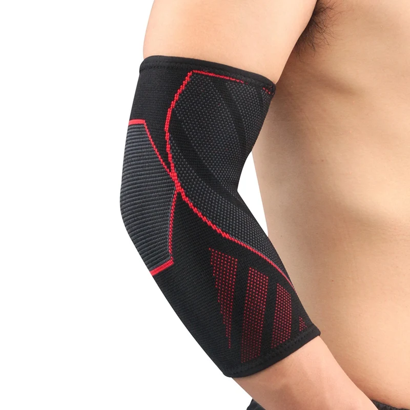 

1pc Fitness Elbow Pad Sleeve Anti Slip Knitted Arms Wrap Cover Protector Football Basketball Women Men's Sportswear Accessories