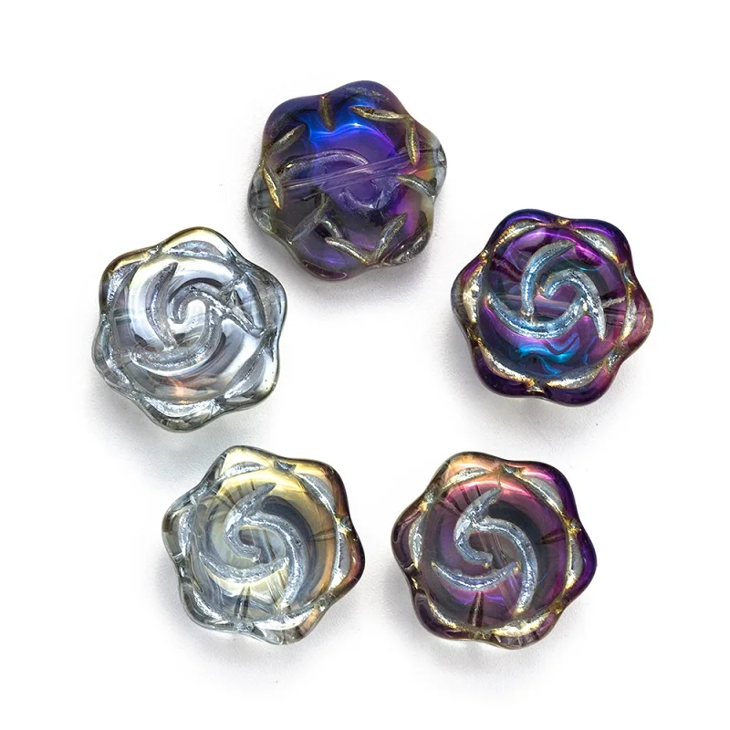 05 MEIBEADS 20 шт./лот 15 мм красочный цветок сливы из кристаллов Форма бусины для аксессуаров браслет DIY ювелирных изделий EY6070 - Цвет: 05