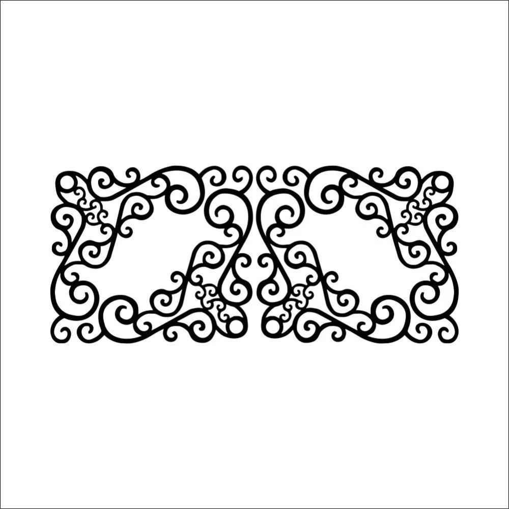 Поддельные металлические прокрутки настенные художественные росписи Декор