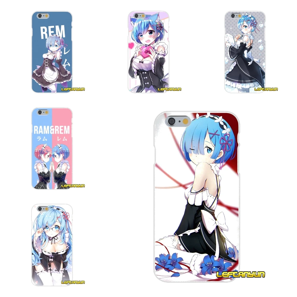 Janpan anime lovely girl Rem Re Zero аксессуары чехлы для телефонов Чехлы iPhone X 4 4S 5 5S 5C SE 6 6S 7 8 Plus |