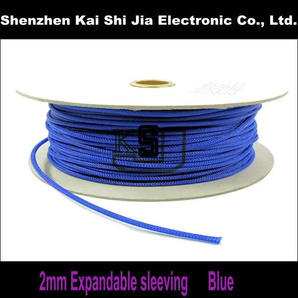 Бесплатная доставка 10 м/лот 2 мм изоляция молния Экранирование ПЭТ Плетеный