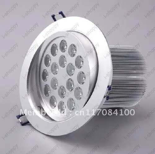 18W Dimmable High power 18 LED Recessed Ceiling Down Cabinet Light Fixture Downlight Spotlight Bulb Lamp Warm/Pure White