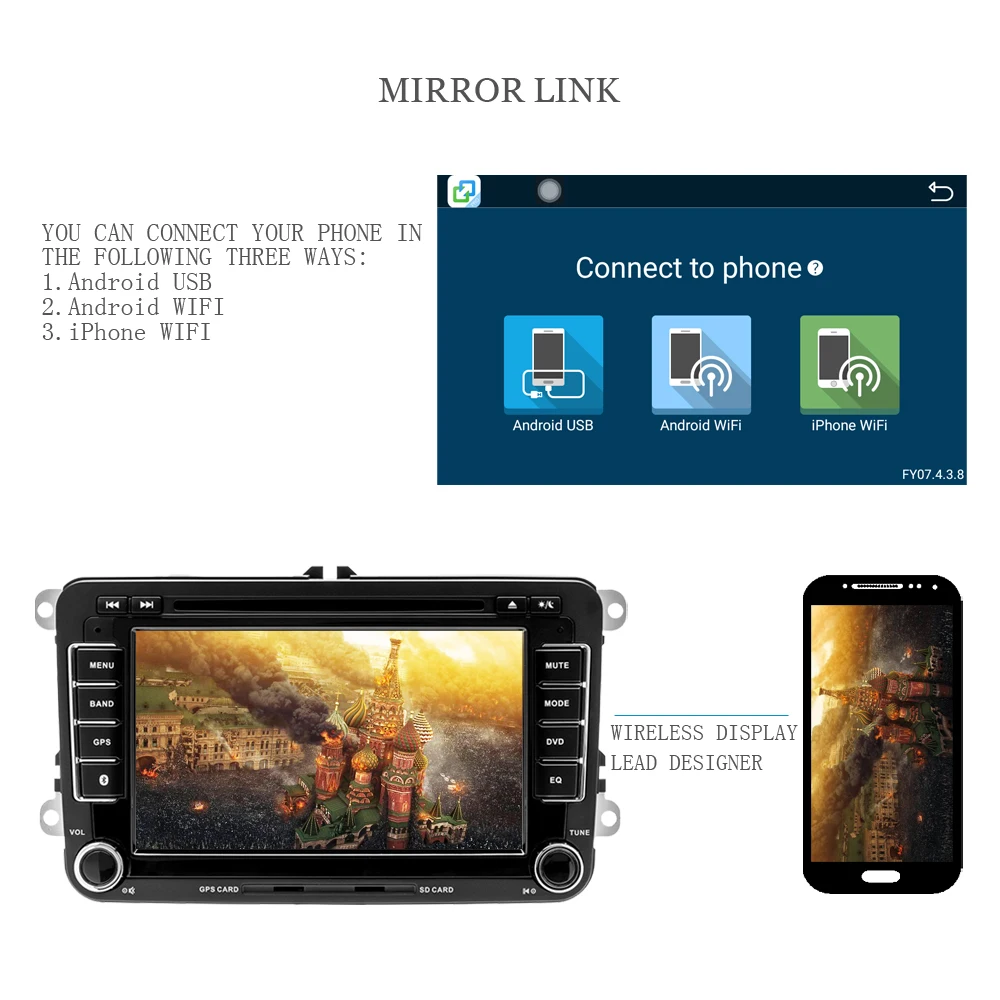Podofo 2 Din Android6.0 автомобильный аудио dvd-плеер gps Радио мультимедийный плеер для