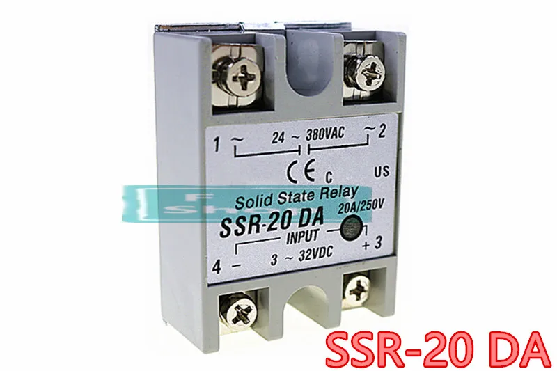 Твердотельное реле SSR 20A с защитным флагом 20DA DC control AC 1 шт.|Реле| |