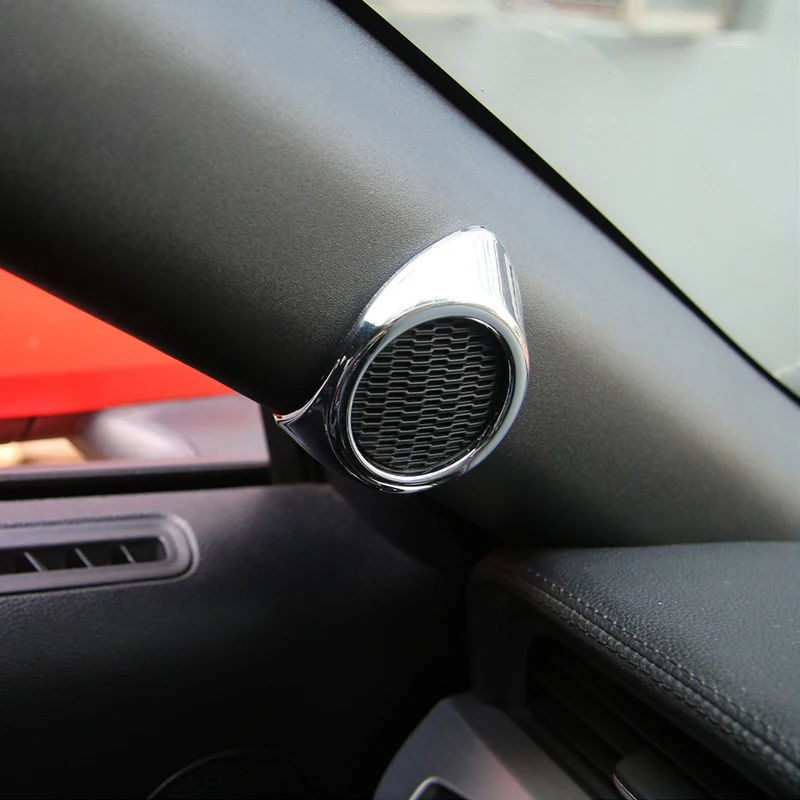 

SHINEKA Interior Accessories for Ford Mustang 2015+ Car A-pillar Speaker Decoration Cover for Ford Mustang 2015+ Car Styling