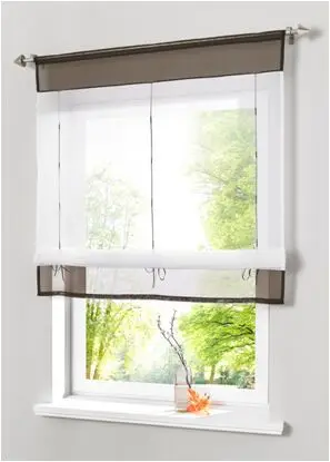 1pc curtain Вышитые римские короткие занавески s тюль для кухни отвесная занавеска для гостиной спальни Жалюзи На Окна cortinas dormitor - Цвет: 1pc curtain