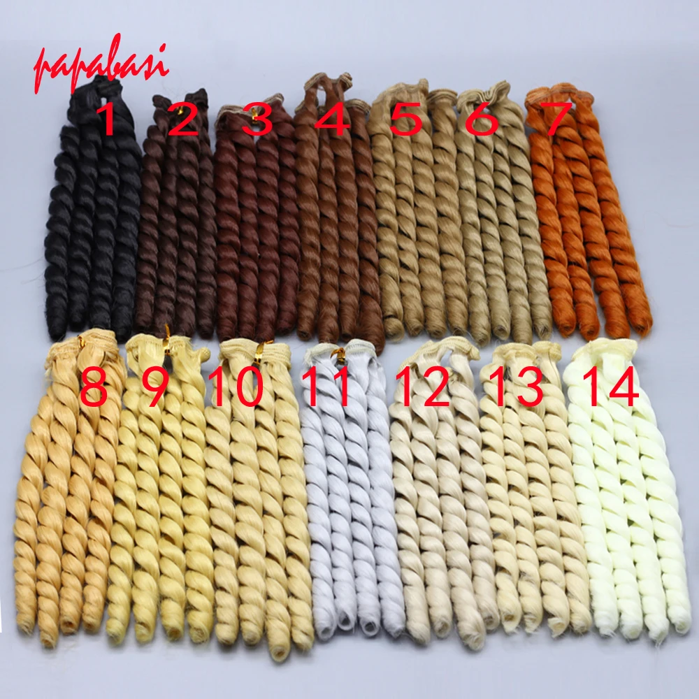 20 см ручной работы вьющиеся кукольные волосы/SD AD 1/3 1/4 1/6 bjd куклы diy Волосы для blyth BJD