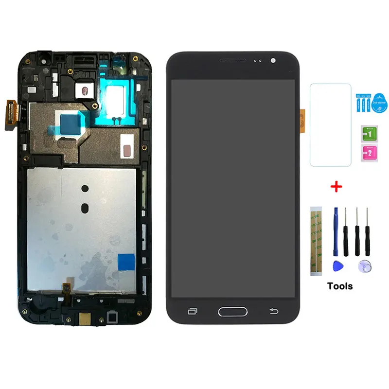 Черный ЖК-дисплей для samsung Galaxy J3 J320 J320H J320H/DS J320F J320M с сенсорным экраном - Цвет: Черный