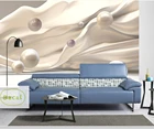3D настенные фрески обои современный абстрактный стереоскопический космический круг шар Гостиная ТВ фон фото papier peint росписи 3d