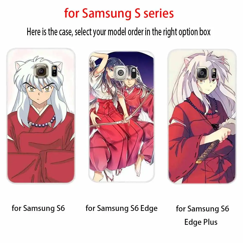 Чехол для телефона с рисунком Samsung Galaxy S8 S9 S10 S20 S21 Plus Cover S10E S7 Edge Uitra anime Inuyasha