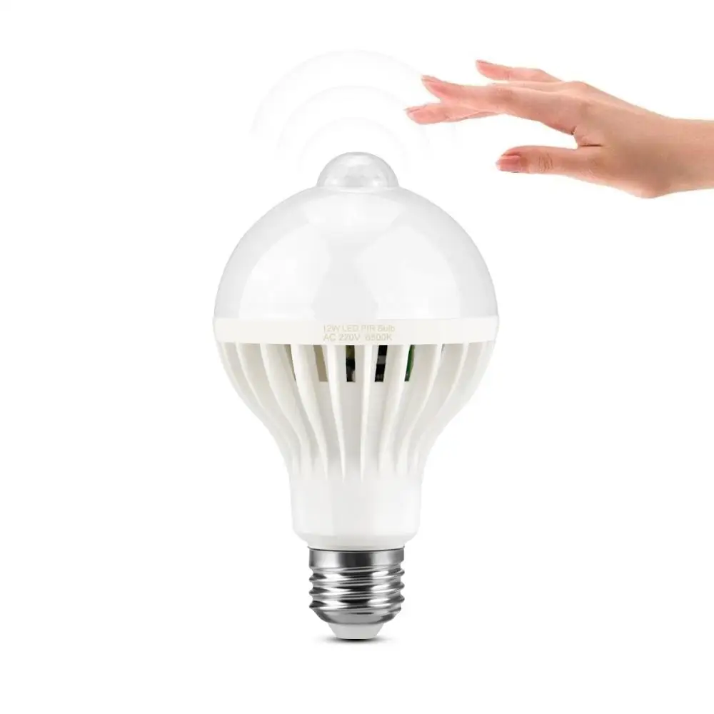 Motion Sensor Bulb 3W 5 Вт 7 Вт 9 Вт 12 Вт ИК инфракрасный датчик движения/датчик звука светодиодный светильник E27 220 В светодиодный сенсорный светильник коридор лестница балкон ночной Светильник - Испускаемый цвет: Motion Sensor Bulb