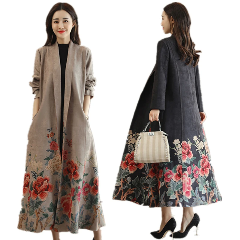 Весна и осень зима олень бархатная кожаная женская новинка большой размер