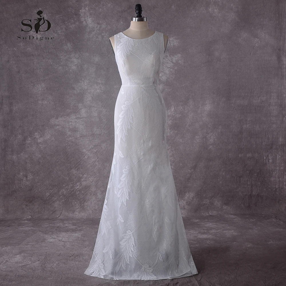 Vestido De Noiva кружево Простой свадебное платье Русалка Новое поступление недорогое свадебное платье Быстрая